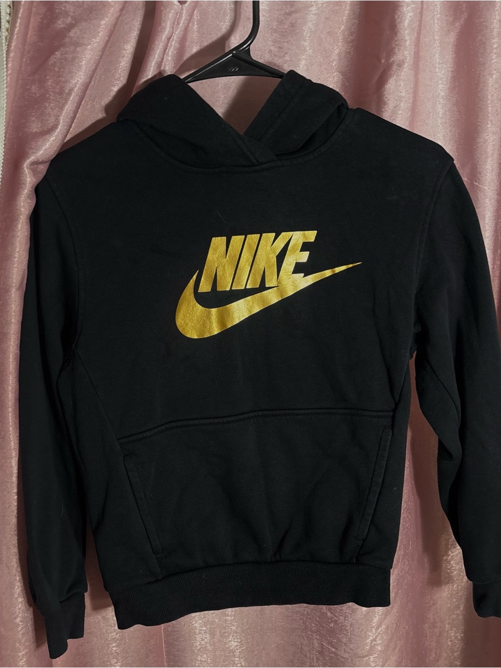 Nike Black and White Logo Pullover Hoodie